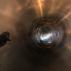 drifter in front of wormhole